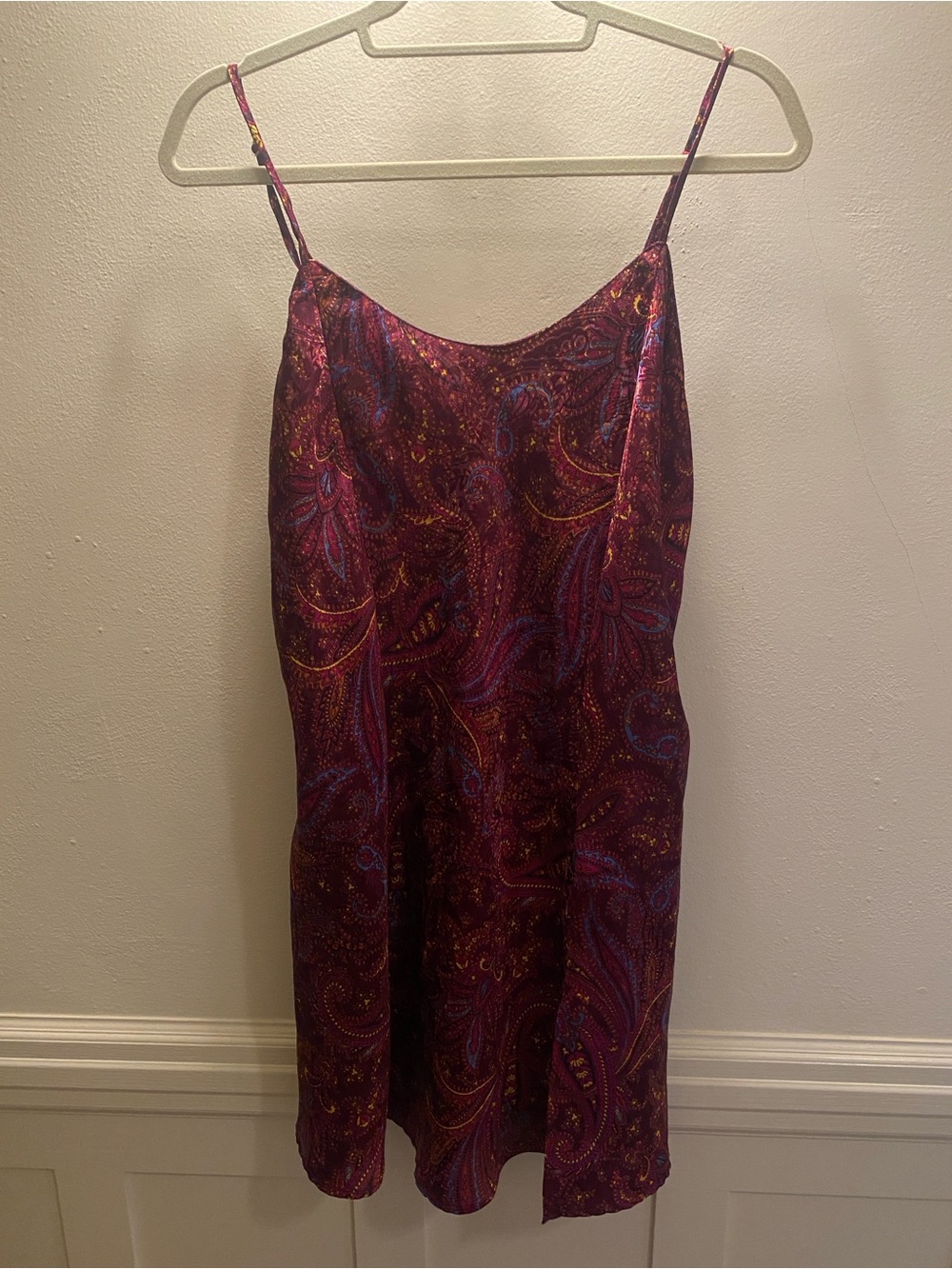 Purple Paisley Slip Dress